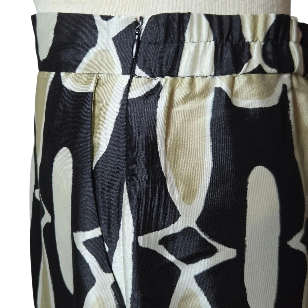 Zara Patterned Wide Leg Pants Size-Small - Picture 4 of 9